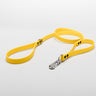 pozva biothane dog dualhandle leash yellow